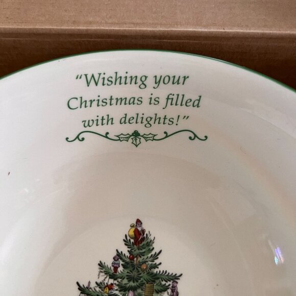 NOS Vintage 2003 Spode Christmas Tree 6" Revere Bowl Holiday Dish Collectible - Picture 5 of 14